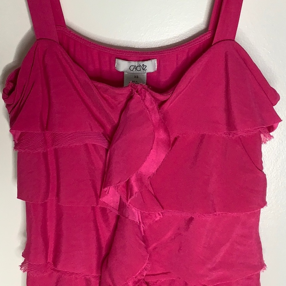Caché Size XS Hot Pink Tank Top Blouse